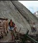 Indian officers form human shield to protect pilgrims from falling rocks