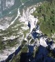Don't look down! Base jumper glides through Austrian valley with epic wingsuit free fall