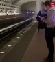 Waterfall pours into Metro Station due to heavy floods
