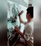 Talented man uses arm and palm to draw incredible landscapes in China