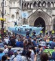 Blue boat on streets of central London as Extinction Rebellion stage latest climate protests
