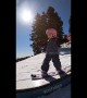 Three-year-old snowboarder takes on the slopes