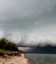 Menacing storm makes its way across Lake Huron, Ontario