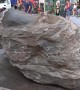 Over a billion-year-old granite rock unearthed in downtown Toronto during road construction