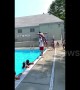 Incredible 5ft6 gymnast dives over 6ft1 lifeguard into New York swimming pool