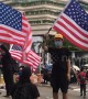 Protesters in Hong Kong seen waving US flags