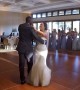 Bride and groom surprise guests with mashup wedding dance