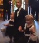 Flower girl\'s priceless reaction after seeing dad down the aisle