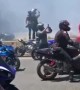 Burnout Fail During Motorcycle Mayhem