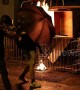 Hong Kong protestors start fire at police station as fire department rushes to extinguish it