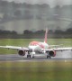 Hair-raising landings in high winds at the UK's Bristol airport