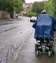 Popular disabled vlogger soaked in heavy rain during trip around Bristol