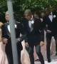 Wedding party pulls off synchronized dance down the aisle