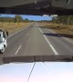 Small Truck Undertakes on Shoulder