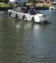 Boat Bounces Around Canal