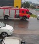 Fire Truck in Right Place at Right Time