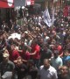 Funeral procession held for three Palestinians killed by Israeli shellfire in Gaza