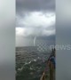 Large waterspout spotted in the sea near China's Zhuanghe
