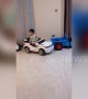 Four-year-old boy shows off incredible parallel parking skills with toy car in China
