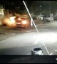 SUV rams parked car five times before driving away in west India