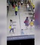 Bus narrowly avoids commuters after smashing into waiting room in China
