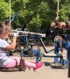 Dad Works Out with Daughter