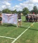 Tough Football Banner Prevents Team Entrance