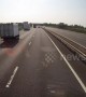 Lorry fails to stop after smashing into parked truck on UK motorway
