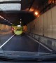 Road Racers Bring Tunnel Traffic to a Stop