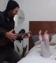 Baby\'s heartwarming reaction to dad\'s guitar performance