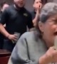 Woman\'s priceless reaction to restaurant\'s birthday surprise