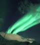 Aurora Borealis Cascades Sky in Alien-Green Light