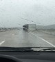 Strong Winds Tip Six Semi-Trucks over on One Bridge