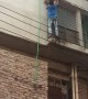 Kitty Rescued from Precarious Position