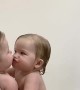 Twins Kiss Living Mirror