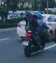 Motorcyclist Gives Car a Much-Needed Nudge