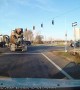 Cement Truck Slams Red Light Runner