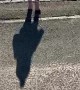 Toddler Discovers Her Own Shadow and Tries to Run Away