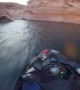 Jet Ski Racer Rides through Canyons