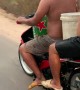 Dudes Shower While Driving a Scooter