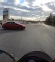 Cars Collide Right in Front of Rider