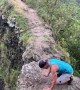 Daring Handstand on Cliff in Hawaii