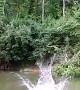 Double Backflip off a Rope Swing