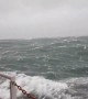 Boat in the North Sea documents the intensity of Storm Ciara