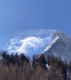 Spectacular Scene as Snow Blows off the Matterhorn