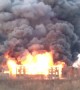 Spectacular fire rages out of control 