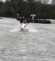 Driving Motorcycles Through Floodwater