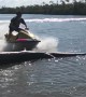 Jumping a Jet Ski in Slow Motion Along a Western Australia Estuary