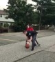 Super cool cop plays basketball with kids