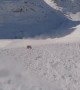 Scary footage shows moment when skier gets caught in avalanche